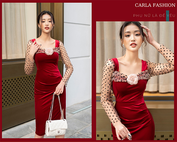 Duyên dáng váy nhung cùng Carla Fashion - 1