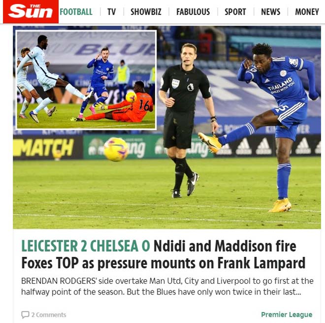 The Sun lo ngại HLV Lampard có thể bị sa thải sớm