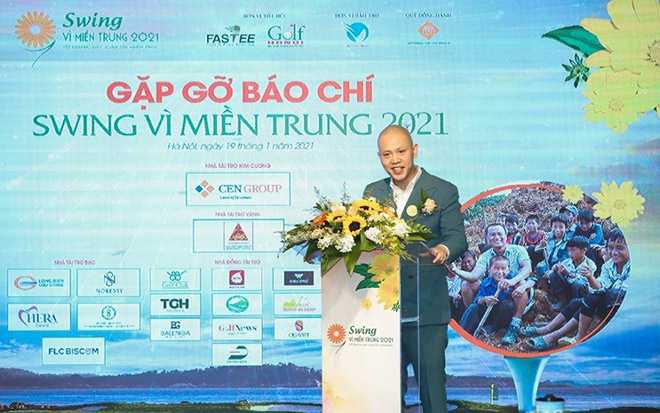 Ông Nguyễn Xuân Trung – Tổng giám đốc Cen Golf, Trưởng ban tổ chức giải phát biểu tại sự kiện.