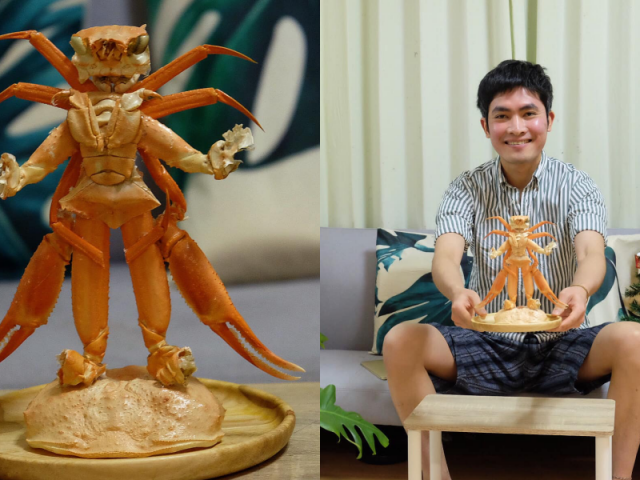 Bạn trẻ - Cuộc sống - Anh chàng độc thân “biến hóa” con cua thành mô hình siêu nhân