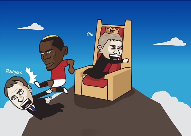 Pogba giúp MU lấy lại vị trí top 1 trên bảng xếp hạng.