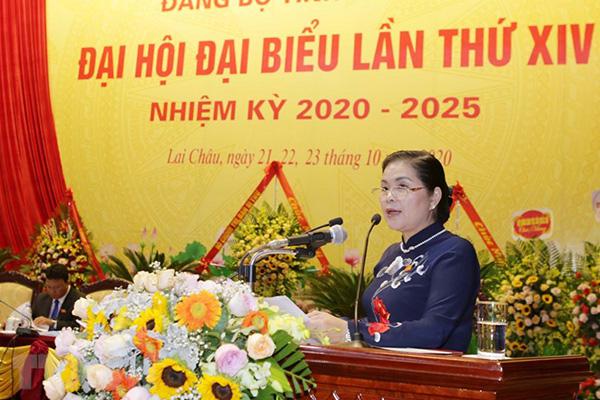 Bà Giàng Páo Mỷ, Bí thư Tỉnh ủy, Chủ tịch HĐND tỉnh Lai Châu (ảnh: TTXVN).