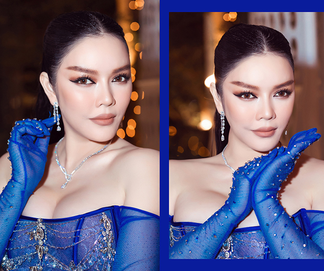 Nhiều người nhận xét Lý Nhã Kỳ là một trong những người đẹp Việt tự tin và quyến rũ nhất khi diện những mẫu đầm dạ tiệc phô diễn vòng một.
