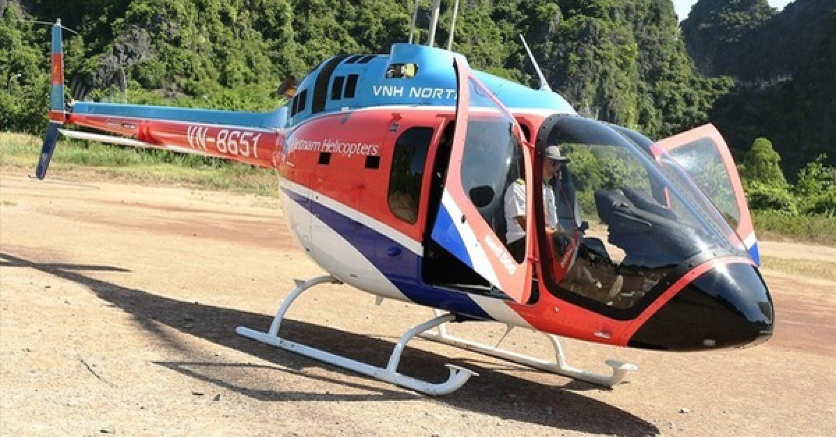 Doanh nghiệp Xuân Trường thí điểm bay trực thăng ngắm quần thể Danh thắng Tràng An năm 2020