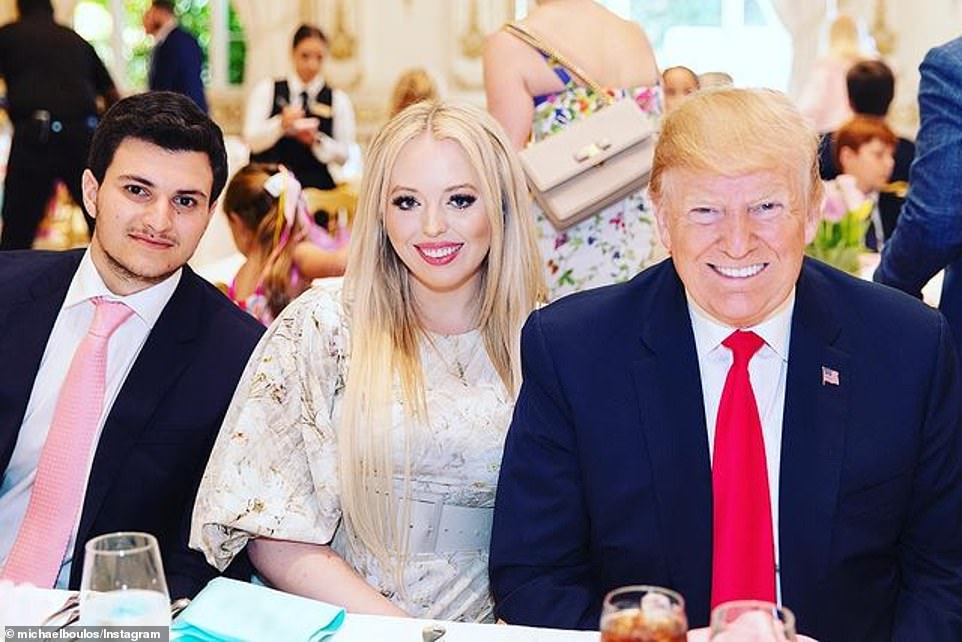 Michael Boulos (trái) đính hôn với Tiffany, con gái ông Trump vào ngày 19.1.