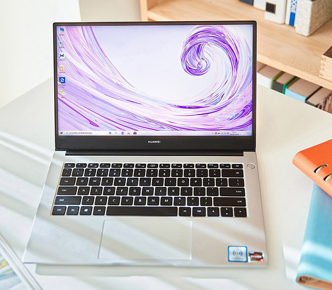 Huawei MateBook D 14 sở hữu nhiều ưu điểm nổi bật như: màn hình FullView, kích thước 14 inch, tràn viền, tấm nền IPS chống chói giúp tăng không gian sử dụng