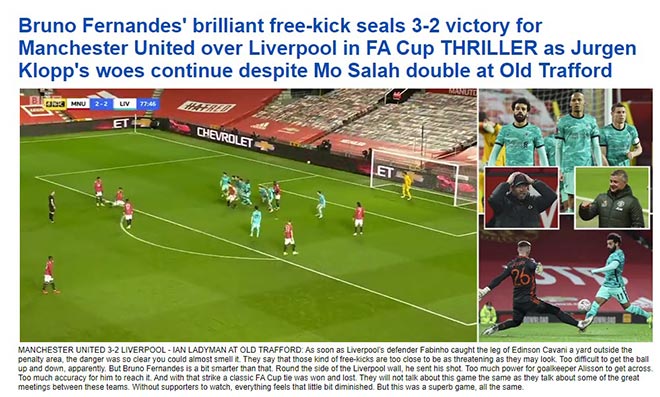 Bruno Fernandes tỏa sáng đưa MU hạ Liverpool, báo Anh vẫn không khen xuất sắc nhất - 3