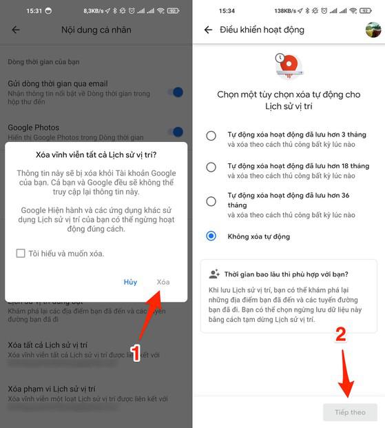 3 cách xóa lịch sử vị trí khi sử dụng Google Maps - 3