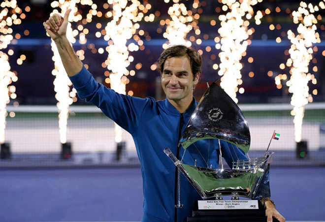 Federer đang giữ kỷ lục 8 lần vô địch giải ATP 500 sân cứng Dubai Tennis Championships