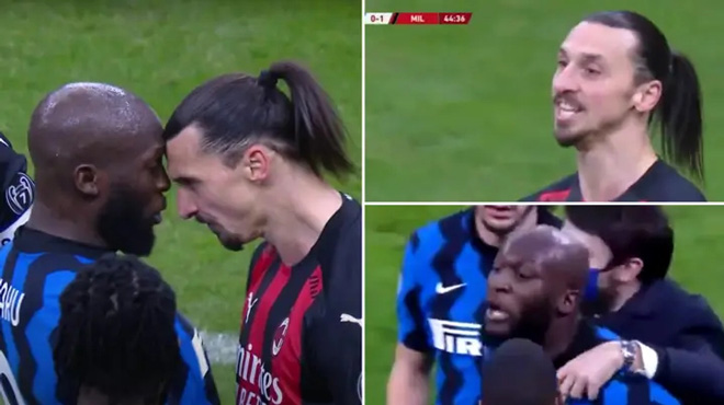 Ibrahimovic xảy ra xô xát với Lukaku ở cuối hiệp một