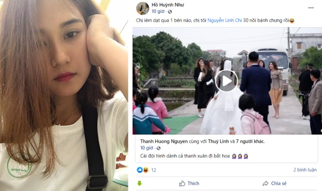 Linh Chi bị bạn bè "gả bán" khi đi ăn cưới