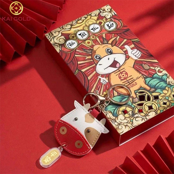 Lì xì hot trend Trâu Vàng 2021 Kaigold