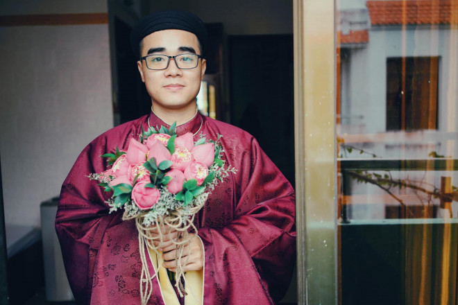 Cô dâu, chú rể mặc cổ phục triều Nguyễn trong ngày cưới gây ấn tượng - 4