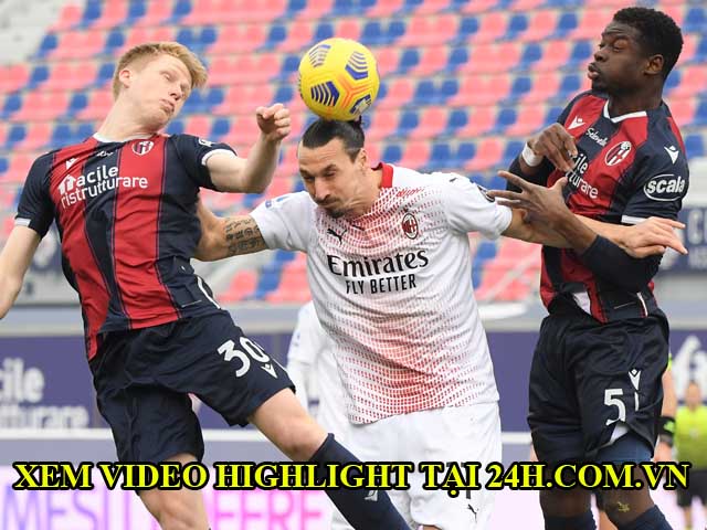 Video Bologna - AC Milan: Ibrahimovic đá hỏng phạt đền, thẻ đỏ tai hại