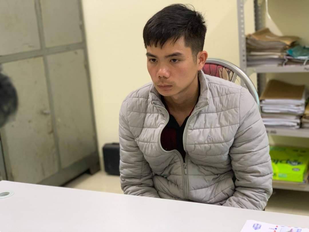 Quàng Văn Thượng tại trụ sở công an