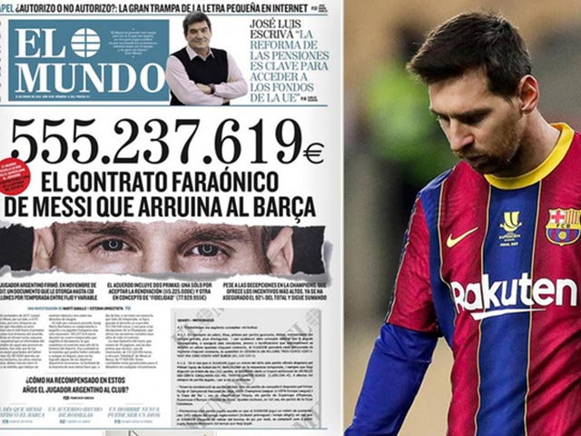 Bóng đá - Messi bị lộ nhận lương hơn nửa tỷ euro gây sốc, "sôi máu" tính kiện Barca