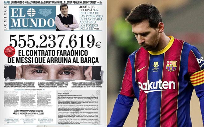 Messi bị lộ nhận lương hơn nửa tỷ euro gây sốc, &#34;sôi máu&#34; tính kiện Barca - 1