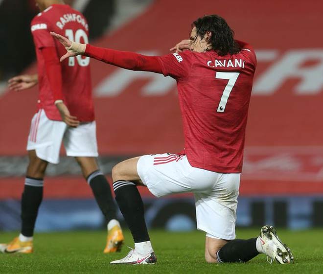 Tân binh Cavani đã ghi tổng cộng 3 bàn giúp MU thắng Southampton cả 2 lượt trận ở giải Ngoại hạng Anh mùa này