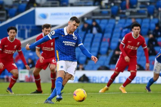 Trực tiếp bóng đá Liverpool - Brighton: Đội khách bất ngờ mở tỉ số - 13
