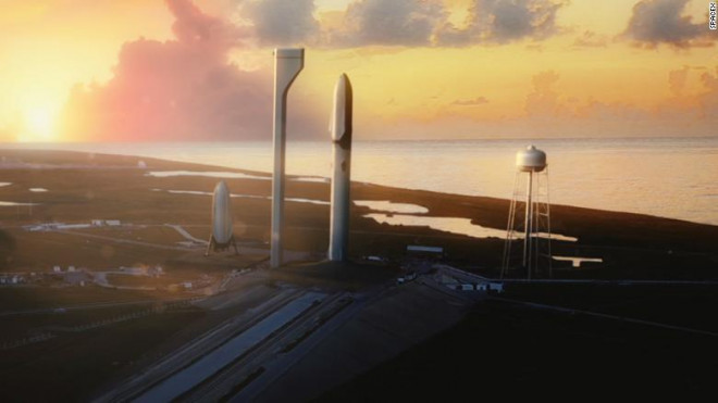 Tên lửa Big Falcon của SpaceX. 