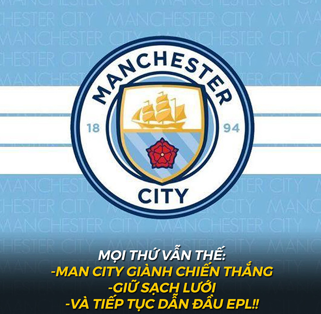 Man City vẫn đang chễm chệ trên ngôi đầu bảng xếp hạng bỏ xa đối thủ bám đuổi.