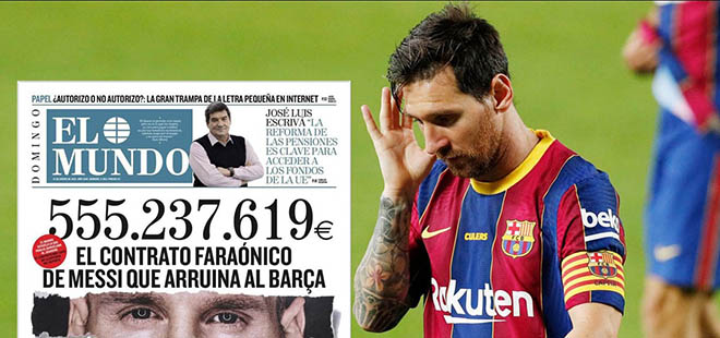 Messi hưởng mức lương điên rồ 555 triệu euro trong 4 năm