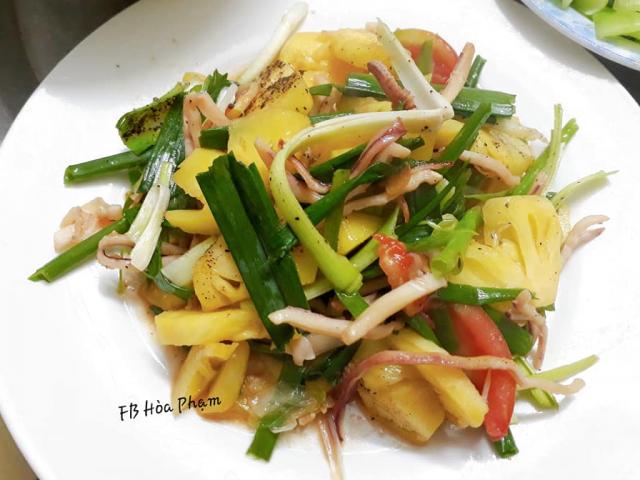 Ẩm thực - Mực khô xào dứa, món ăn lai rai vừa để nhậu vừa chống ngán ngày Tết cực ngon