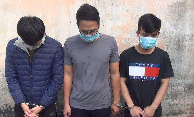 3 thanh niên lừa đảo qua Facebook bị Công an huyện Hoằng Hóa bắt giữ - Ảnh Công an Thanh Hóa