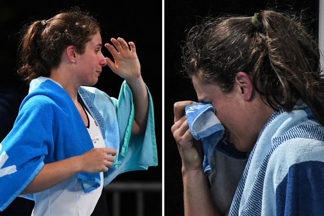 Konta rời Australian Open trong những giọt nước mắt tiếc nuối