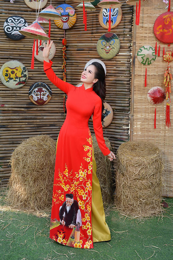 Hoa hậu Lê Thanh Thúy khoe sắc trong áo dài Tết trẻ trung rạng rỡ - 6