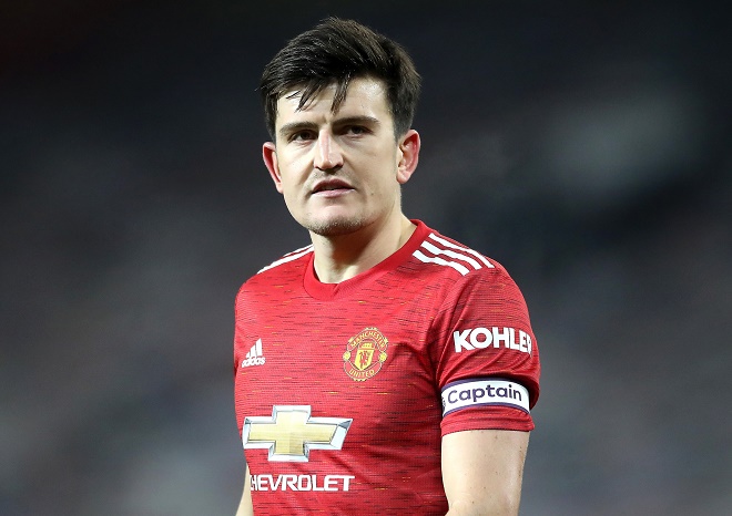 Maguire mang băng đội trưởng của MU