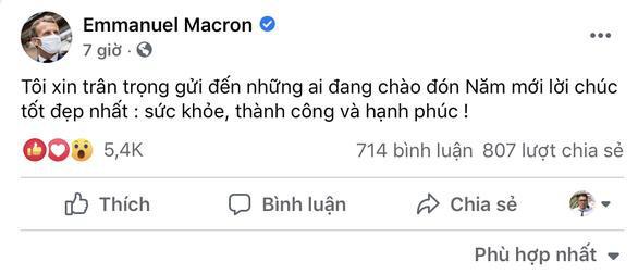 Thông điệp chúc tết bằng tiếng Việt của Tổng thống Pháp nhận bão like - 1