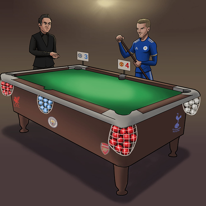 Vardy đang là "cơn ác mộng" với các ông lớn ngoại hạng Anh.