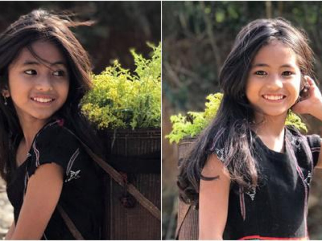 Bạn trẻ - Cuộc sống - Bé gái vùng cao mang nét đẹp lạ, trong trẻo tựa thiên thần, dân mạng chỉ biết "thả tim"