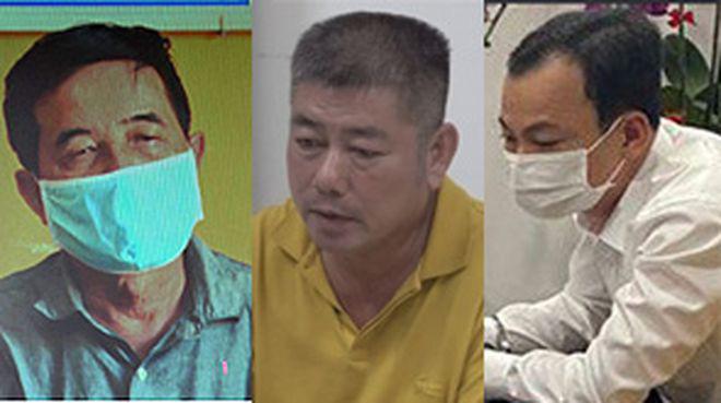Từ trái qua: Phan Thanh Hữu, Nguyễn Hữu Tứ và Lê Thanh Trung. Ảnh: Công an cung cấp
