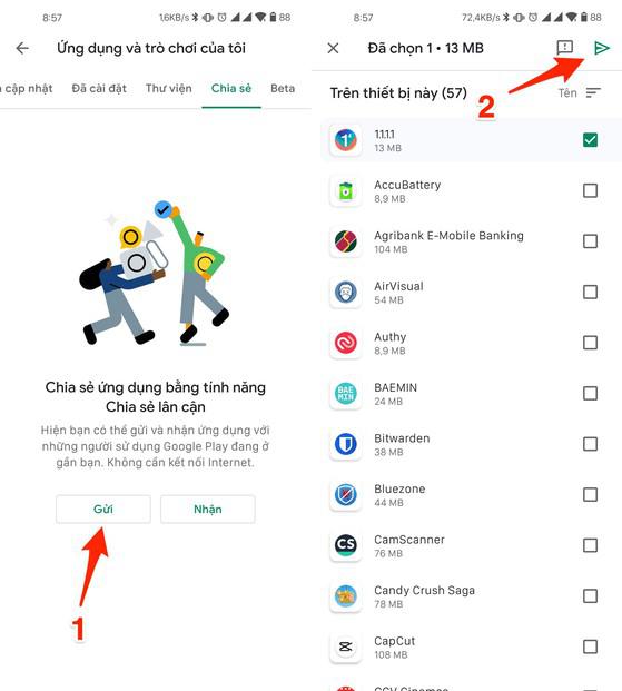 Cách chuyển ứng dụng siêu nhanh cho bạn bè bằng Google Play - 1