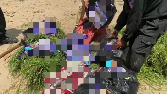 Số thuốc lá giấu trong gánh cỏ