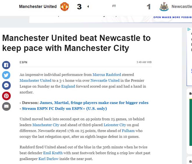 ESPN tin rằng dấu ấn chiến thuật của HLV Solskjaer ngày càng lớn