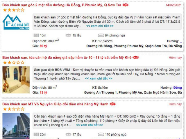 Kinh doanh - Thua lỗ, khách sạn tại Đà Nẵng rao bán hàng loạt