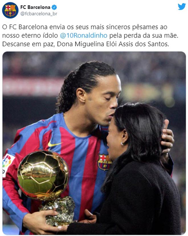 Ronaldinho đau đớn vì mẹ qua đời: Không dự đám tang, Messi chia buồn sâu sắc - 3