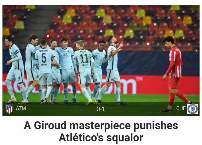 Báo Tây Ban Nha tung hô siêu phẩm của Giroud, chê Atletico không thương tiếc - 3