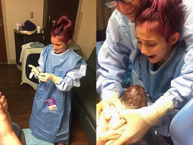 Bạn trẻ - Cuộc sống - "Nữ hộ sinh" 12 tuổi gây sốt khi đỡ đẻ cho mẹ và đón em trai chào đời