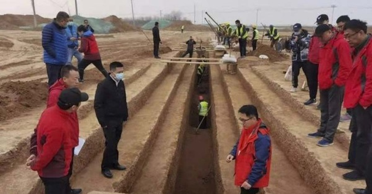 Hiện trường khai quật - Ảnh: Cục Di sản văn hóa Thiểm Tây
