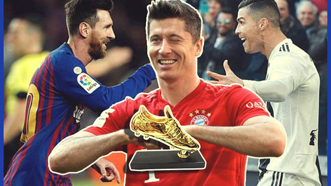 Lewandowski vẫn đang nhỉnh hơn so với Messi và Ronaldo