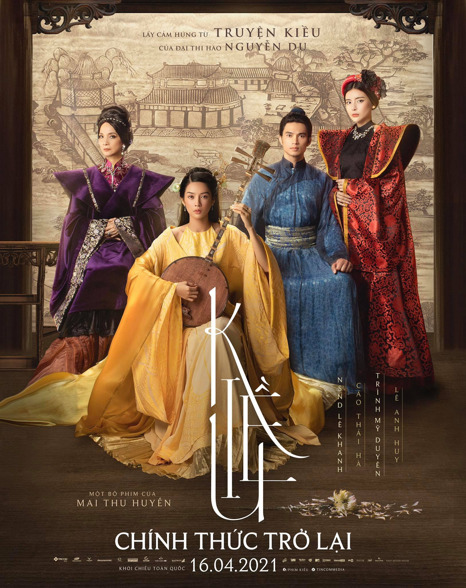 Poster phim điện ảnh “Kiều” đã đổi ngày khởi chiếu 16.4.2021.