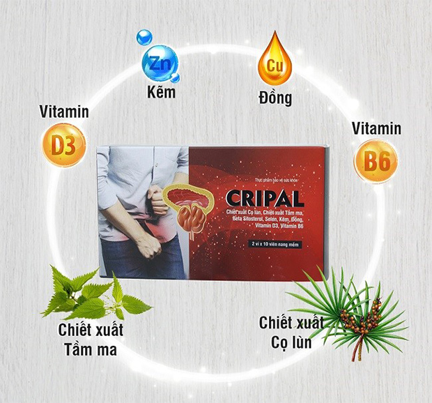 Viên uống Cripal với các thành phần hoàn toàn từ thiên nhiên