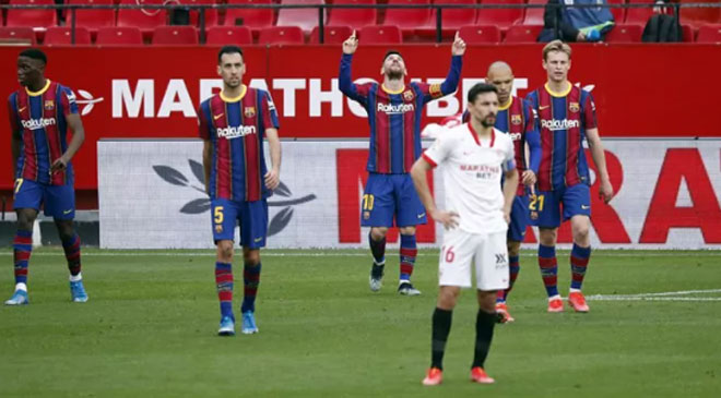 Video Sevilla - Barcelona: Messi "gánh team", vượt mặt Real Madrid - 3