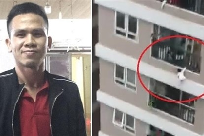 Anh Nguyễn Ngọc Mạnh được ca ngợi khi đã dũng cảm, nhanh trí cứu em bé rơi từ tầng 12