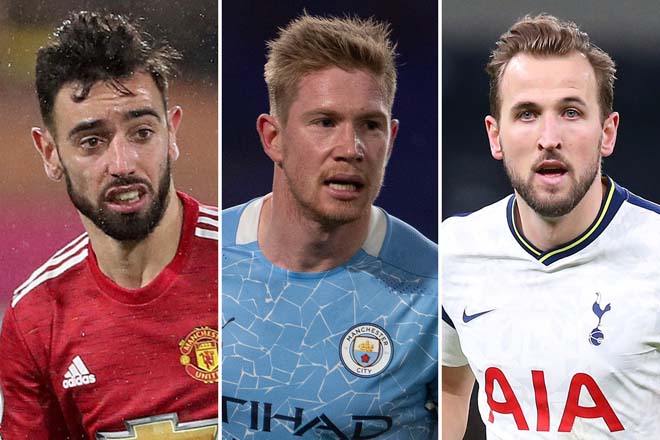 "Vua kiến tạo" châu Âu: 15 ngôi sao so kè, Fernandes đấu Kane - Bruyne - 1