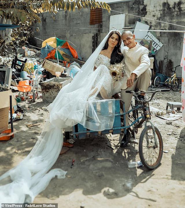 Cặp đôi U60 nhặt ve chai "lột xác" ngoạn mục trong bộ ảnh cưới khiến dân mạng trầm trồ - 3